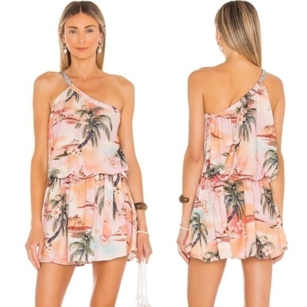✅ NWT Agua Bendita Dress Afrodita Luau Mini One Shoulder